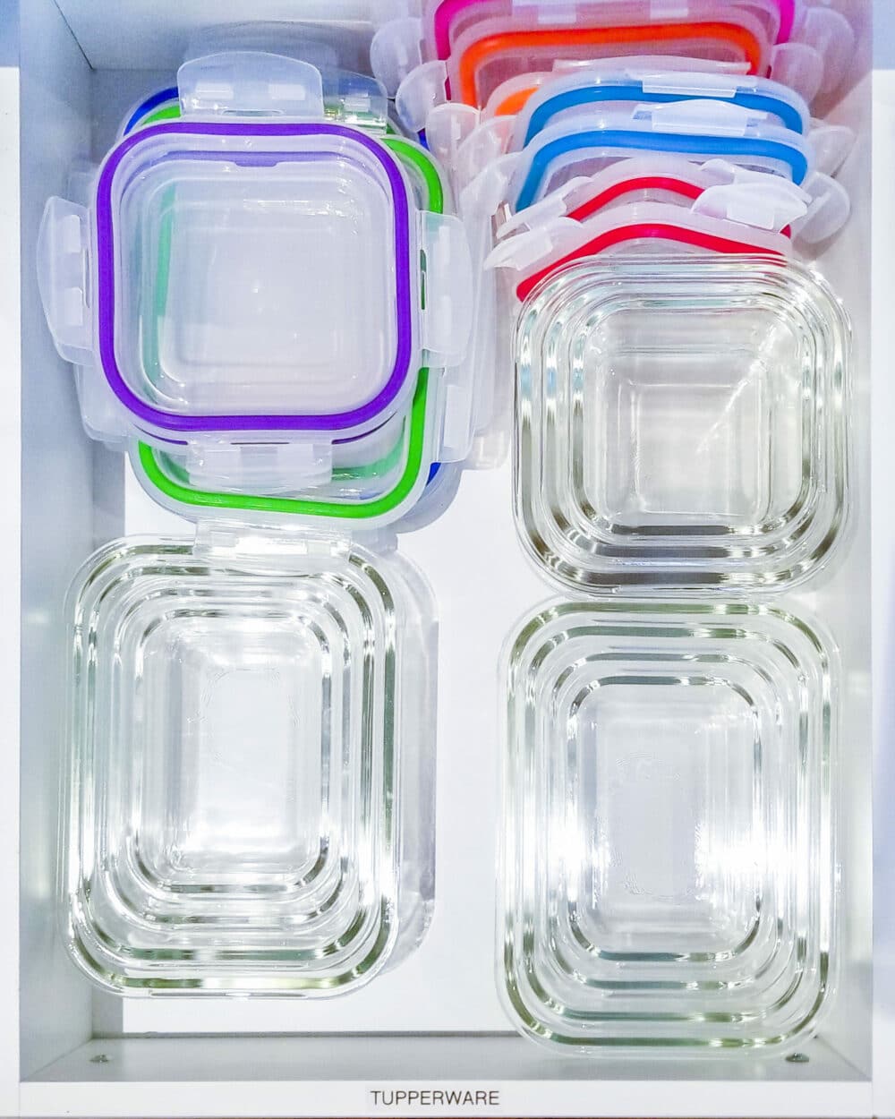 3 ways to organize your storage containers with Horderly! #horderly #s, Tupperware Organization