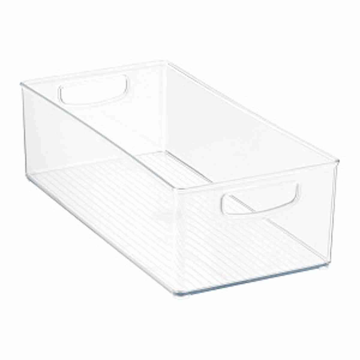 Linus Plastic Storage Organizer Bin with Handles