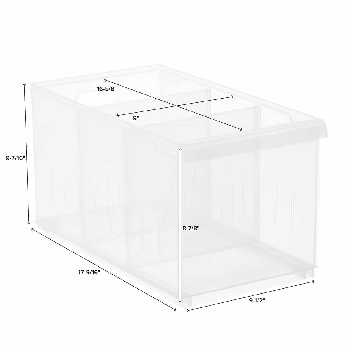 Clear Stackable Plastic Storage Bins – Horderly