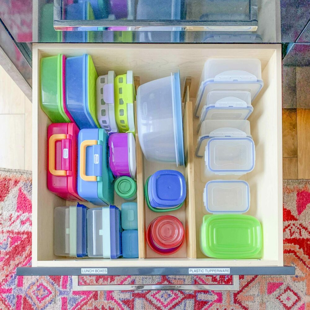 3 ways to organize your storage containers with Horderly! #horderly #s, Tupperware Organization