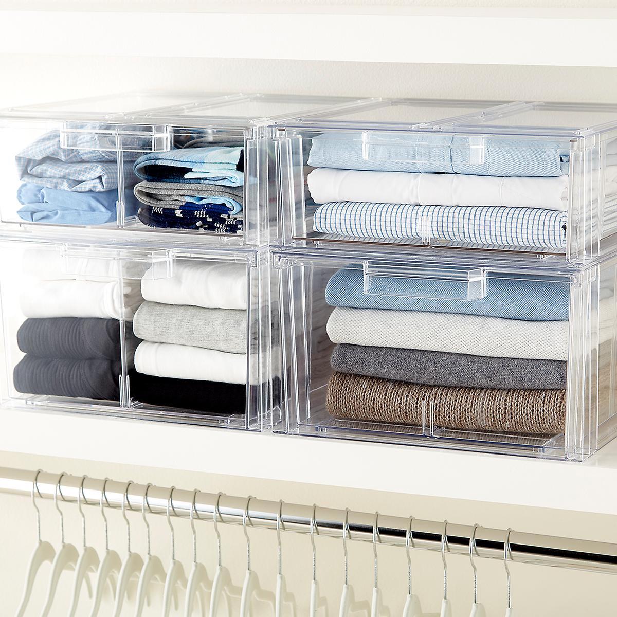 Clear Stackable Sweater Drawer  Diy bathroom storage, Bathroom