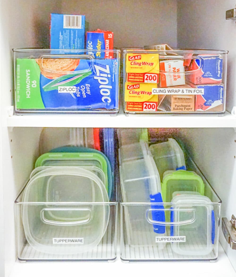 3 ways to organize your storage containers with Horderly! #horderly #s, Tupperware Organization